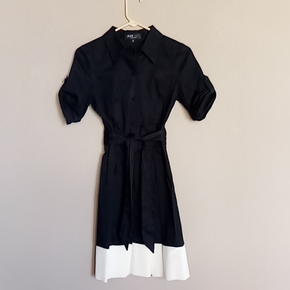 97% cotton 3% spandex ABS collection dress.